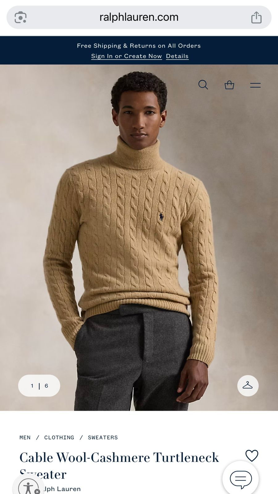 RALPH LAUREN High neck FLAT knits